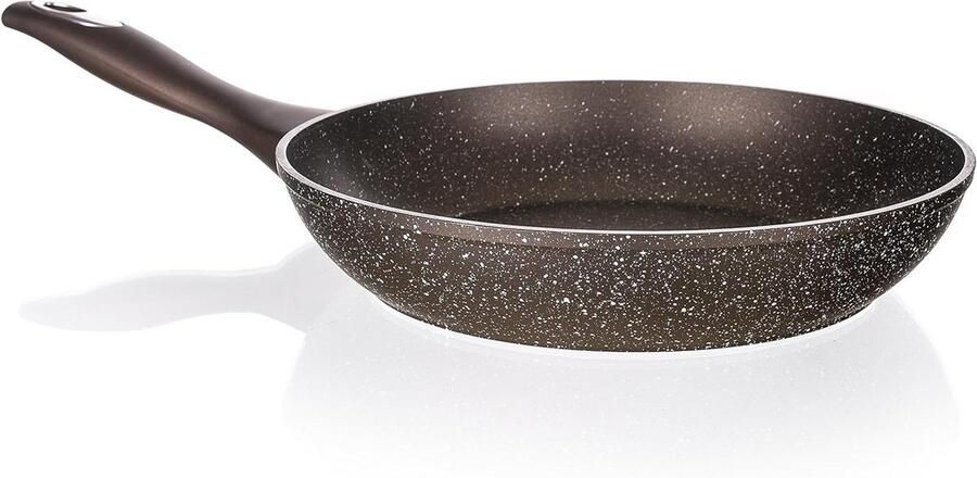 Koekenpan met anti-aanbaklaag Koken en bakken Volledig inductie bodem 24 x 48 cm Donkerbruin