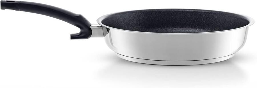 Koekenpan Met Anti-aanbaklaag Koopmanspan Hapjespan Mild Bakken Steenharde Coating 28 cm Zilverkleurig