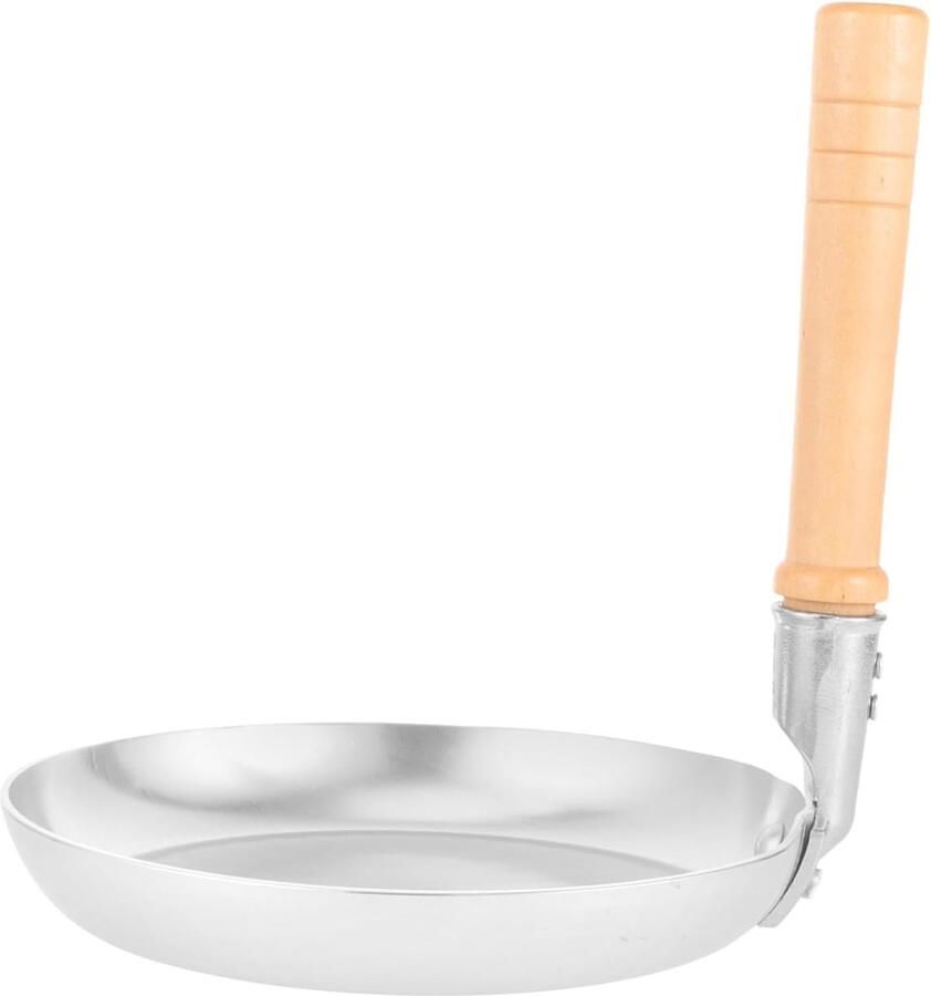 Koekenpan met Anti-aanbaklaag Omeletpan Mini Pan Ontbijt Maken Ergonomische Handgreep 18.5x17.8CM Zilver