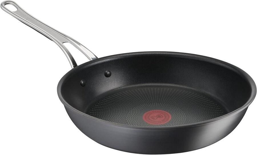 Koekenpan met anti-aanbaklaag Professioneel koken Hard geanodiseerd aluminium 30 cm Zwart