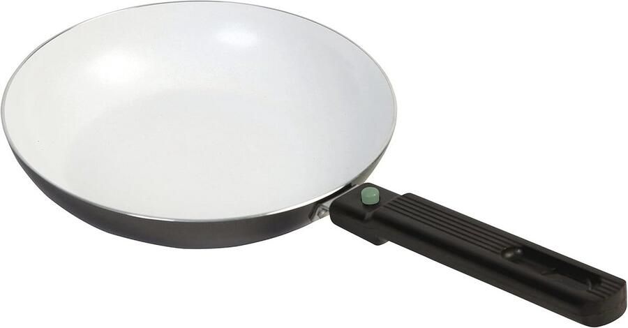 Koekenpan met anti-aanbaklaag Snel en gelijkmatig bakken Duurzaam aluminium Ø26cm Wit