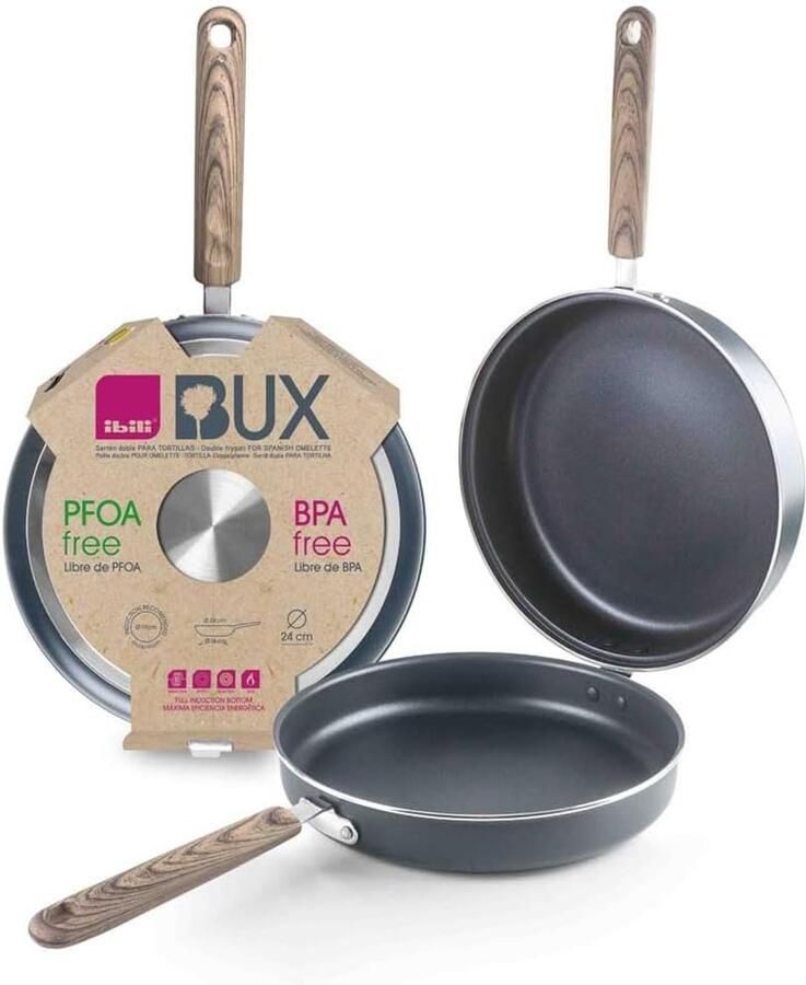 Koekenpan met anti-aanbaklaag Snel en gemakkelijk bakken Stevige constructie van roestvrij staal 20 cm diameter