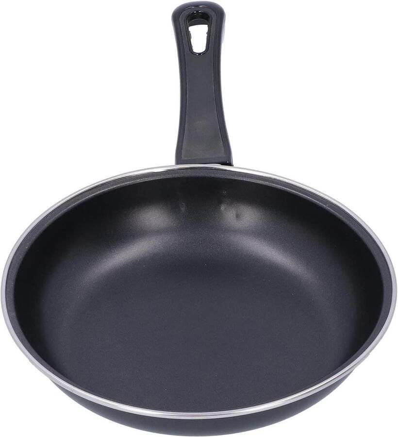 Roestvrijstalen Koekenpan Mini Koekenpan Kookgerei Snel Koken Gelijkmatige Verwarming 30cm Zwart