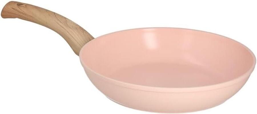 Koekenpan met anti-aanbaklaag Vetarm bakken PFAS-vrij en inductie geschikt 20 cm Roze