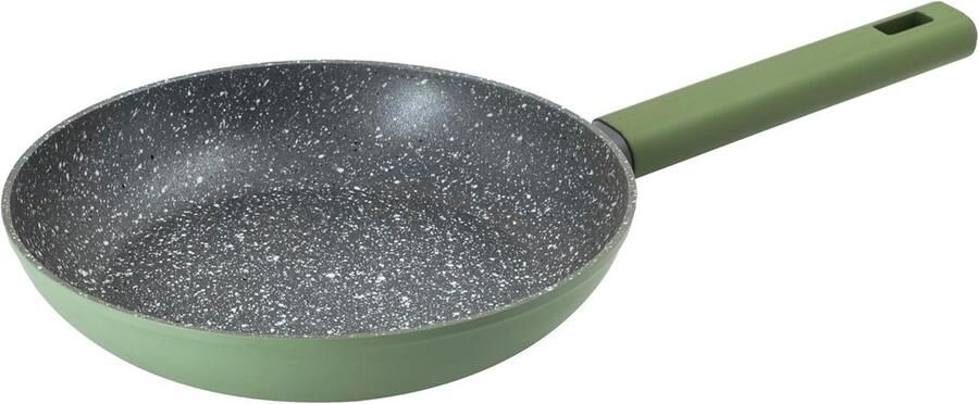 Koekenpan met anti-aanbaklaag Vetarm Koken Steenlook Coating 18 cm Groen