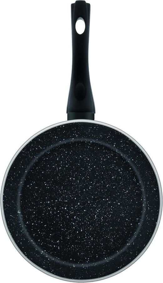 Koekenpan met anti-aanbaklaag Vlees braden Volledige inductie bodem Diameter 30 cm Zwart