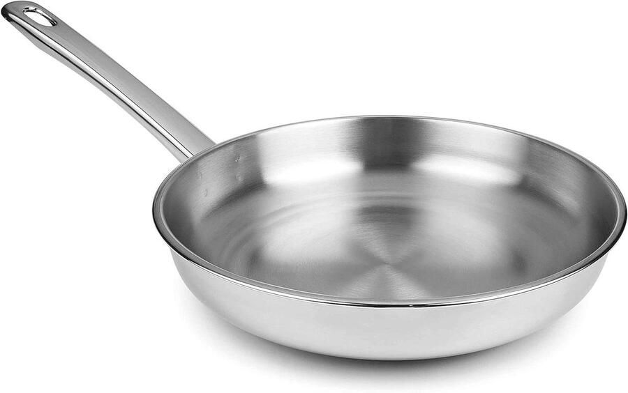 Koekenpan met antiaanbaklaag Eten Bereiden Vitrocor 18 Centimeter Zilver