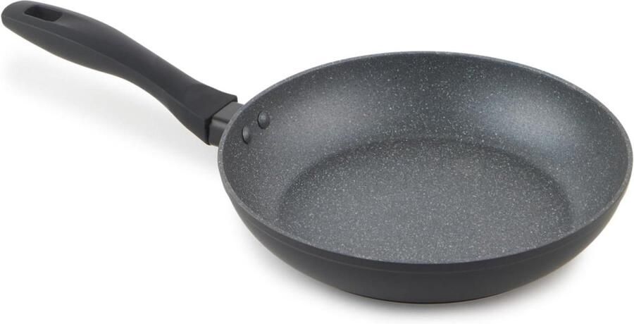 Koekenpan met antiaanbaklaag Gezond Koken Gesmeed Aluminium 24 cm Grijs