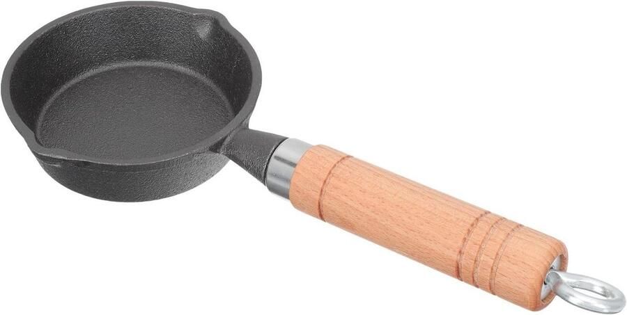 Mini Gietijzeren Koekenpan Omeletpan Ronde Pan Eieren Bakken Antiaanbaklaag Hittebestendig Niet gespecificeerd Zwart