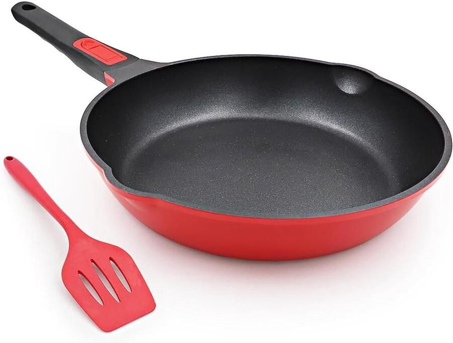 Koekenpan met Antiaanbaklaag Koekenpan Afneembaar Handvat Veelzijdig Koken Afneembaar Handvat 255 cm Diameter Zwart