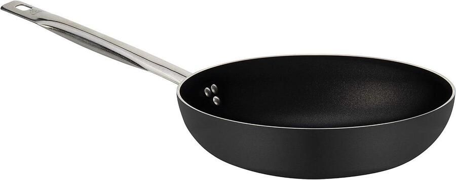 Koekenpan met antiaanbaklaag Koken en bakken Constante warmteverdeling 28 cm Zwart