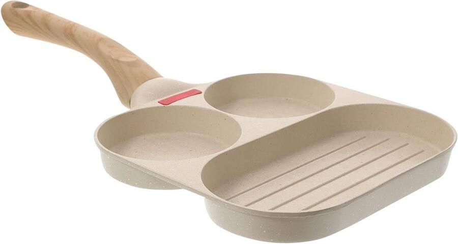 Koekenpan Met Antiaanbaklaag Ontbijtpan Eierpan Koken Voor Ontbijt Vierkante Indeling 38x19x2.2cm Zoals Afgebeeld