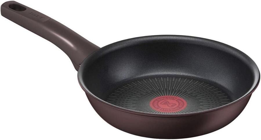 Koekenpan met antiaanbaklaag Snel en gelijkmatig koken Titanium 6X antiaanbaklaag 20 cm Zwarte Koffie