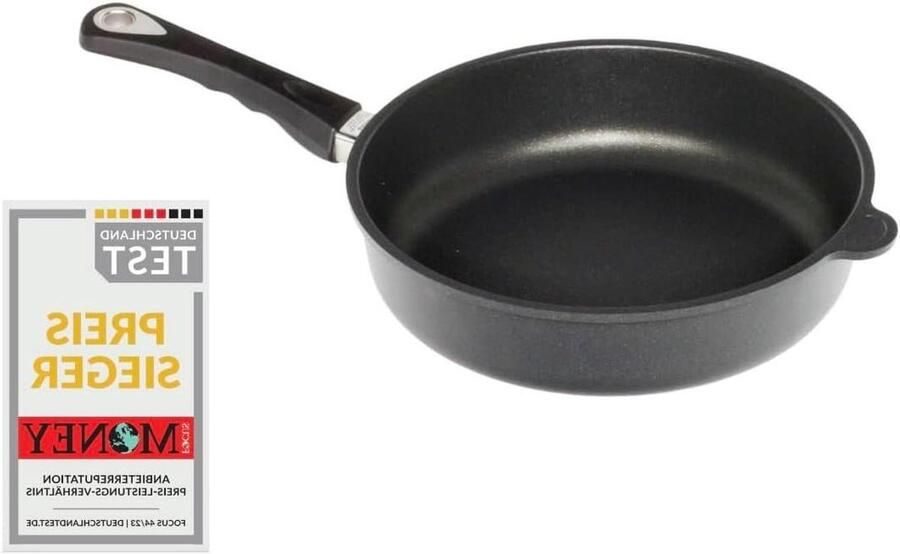 Koekenpan met Antiaanbaklaag Stoofpan Braadpan Steaks Bakken Afneembare Steel 24 cm Diameter Zwart