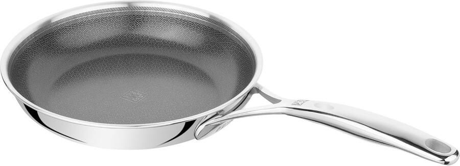 Koekenpan met coating Allround koken Honingraatstructuur 24 cm Zwart-zilver