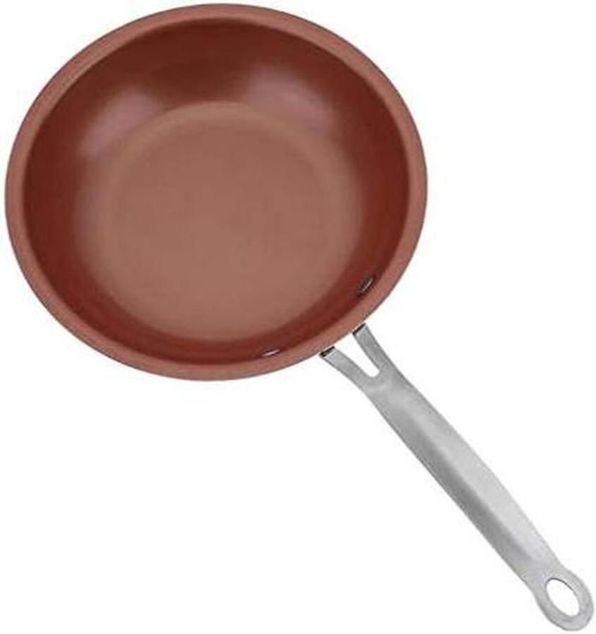 Koekenpan met coating Gelijkmatig koken Blad fysieke antiaanbak 24 cm Koper