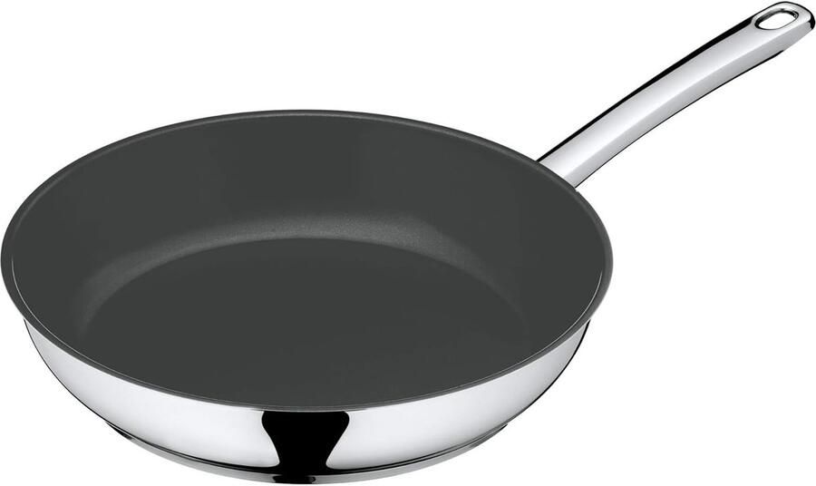 Koekenpan met coating Lage vetstof bakken Keramische antiaanbaklaag 24 cm Staal