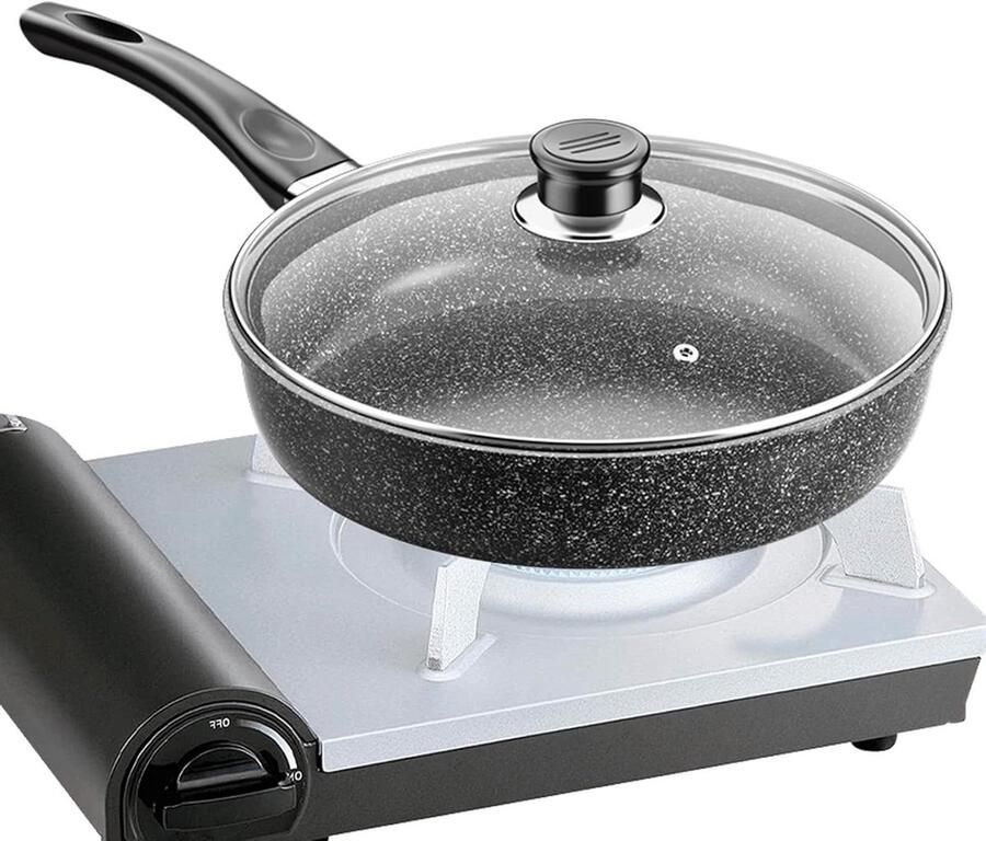 Koekenpan inductie antiaanbakpan pan 26 x 19 cm stevig metalen kookgerei voor keramische fornuis ei steak vis omelet koken thuis appartement restaurant gemakkelijk schoon te maken