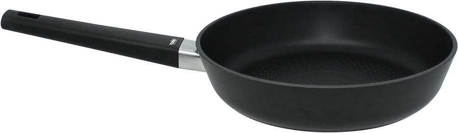 Koekenpan met deksel Crispy braden Honingraat bodem 24cm Zwart