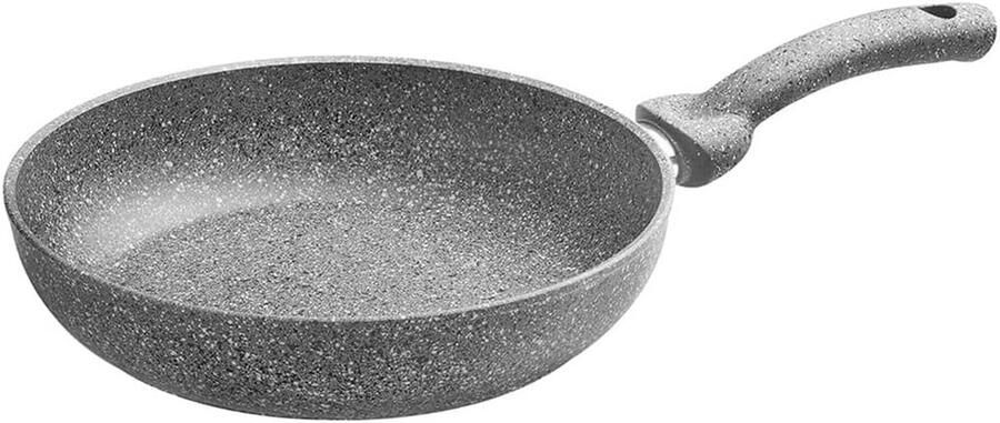 Koekenpan met deksel Gelijkmatig Koken Natuurlijke anti-aanbaklaag 16 cm Houtlook