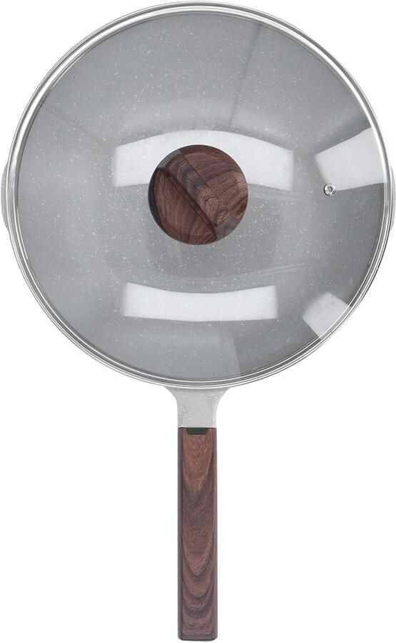 Koekenpan met deksel Gelijkmatig koken Non-stick coating 30 cm Zwart