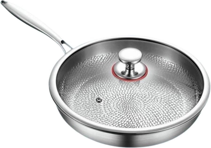 Koekenpan met deksel Gezond koken Antiaanbaklaag 25 cm Meerkleurig