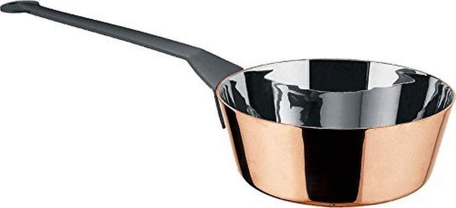 Koekenpan met deksel Koken en bakken Roestvrij staal 18 10 en koper 20 cm Zilver