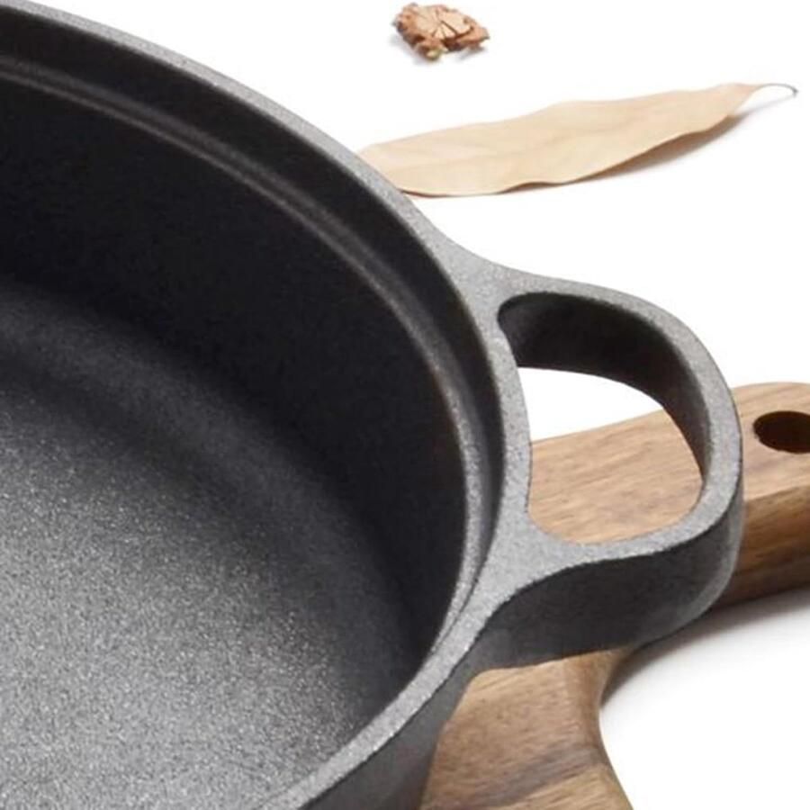 Koekenpan met deksel Ontbijt Bakken Versterkte gietijzeren basis Niet gespecificeerd Multicolour