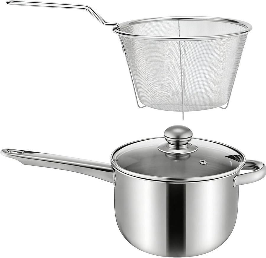 Frituurpan Grote Capaciteit Keuken Accessoire Thuis Restaurant Camping Gelijkmatige Warmteverdeling 21 x 36 x 15 cm