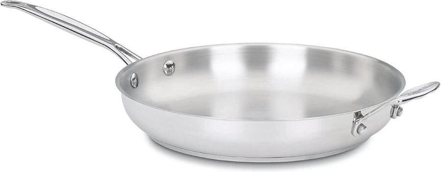 Koekenpan met handvat Koken en braden Aluminium ingekapselde basis 30 cm Roestvrij staal