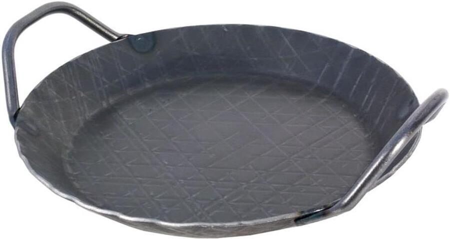 Koekenpan met handvatten Serveerpan gietijzer Koken en serveren Koud gesmeed ijzer Diameter 20 cm Zwart