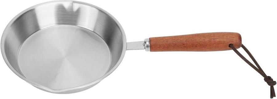 Roestvrijstalen Koekenpan met anti-aanbaklaag Veelzijdig Koken Gelijkmatige warmteverdeling 12CM Zwart