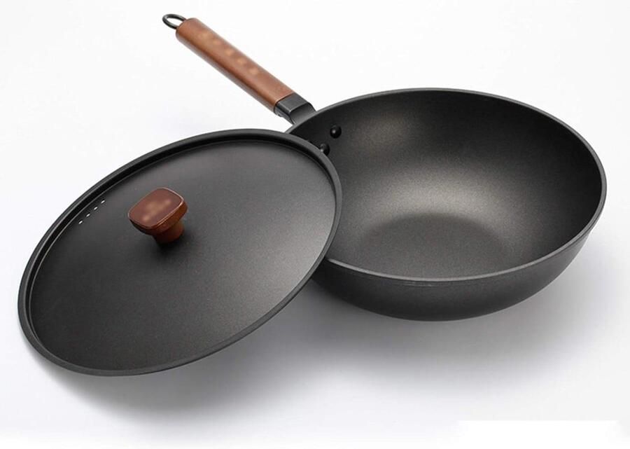 Koekenpan met rand Gezond Koken Zonder Oli 32 cm Zwart