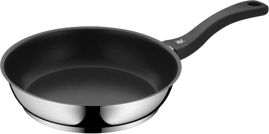 Koekenpan met steel Dagelijks koken Gecoat roestvrij staal 24 cm Zilverkleurig