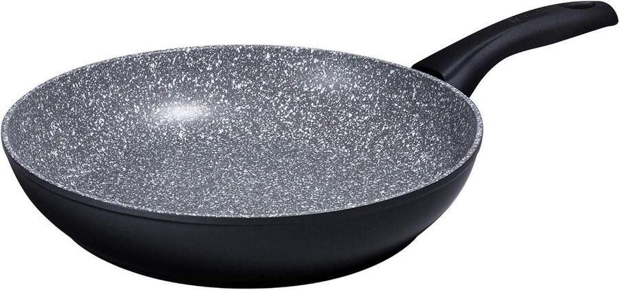 Koekenpan met steel Dagelijks koken Geschikt voor gas en elektrisch 20 cm Zwart