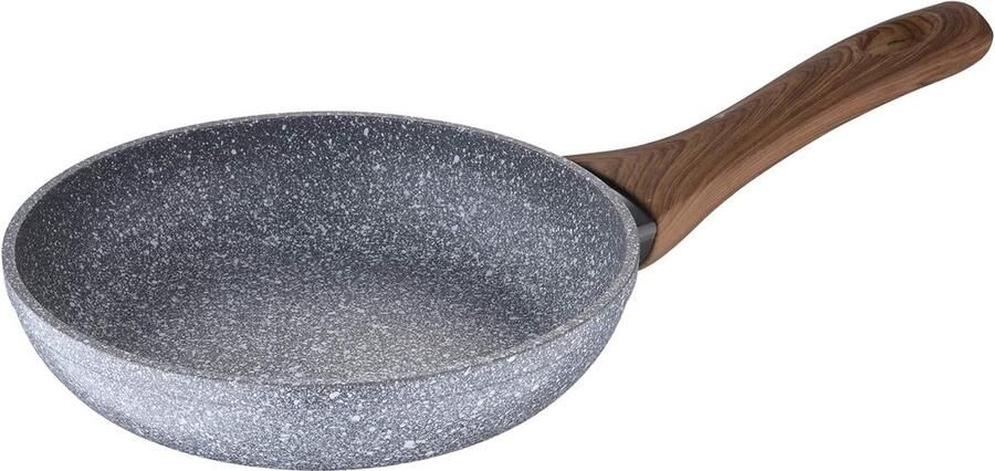 Koekenpan met steel Dagelijks koken Gesmeed aluminium 20 cm Grijs marmer
