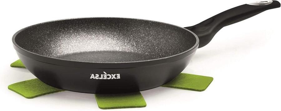 Koekenpan met steel Dagelijks koken Temperatuur indicator Ø 20 cm Zwart