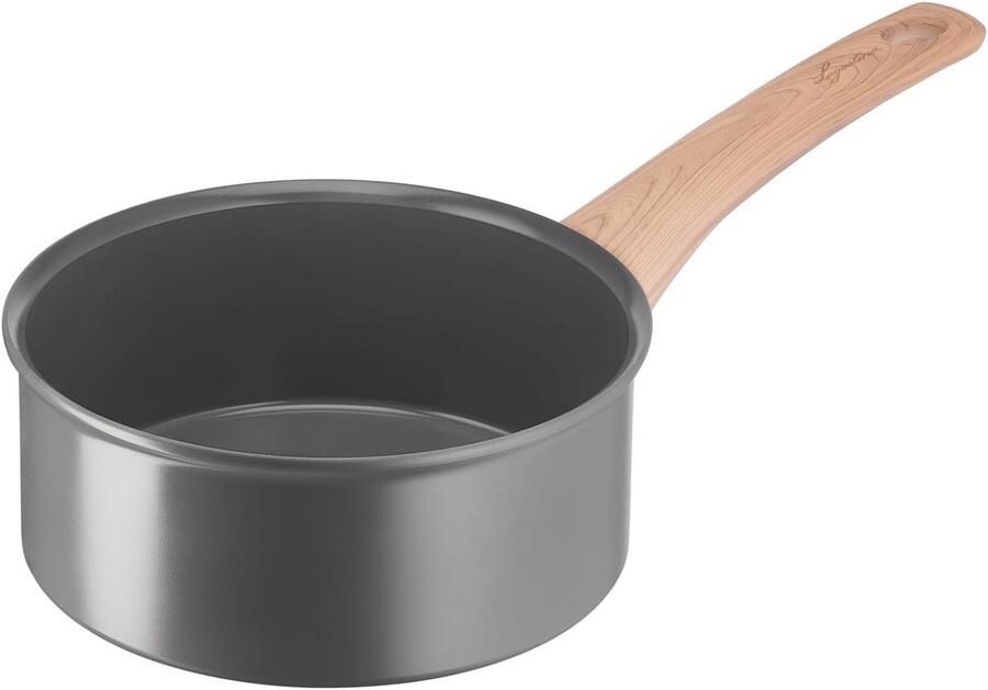 Koekenpan met steel Gezond koken Keramische antiaanbaklaag 18 cm Zwart