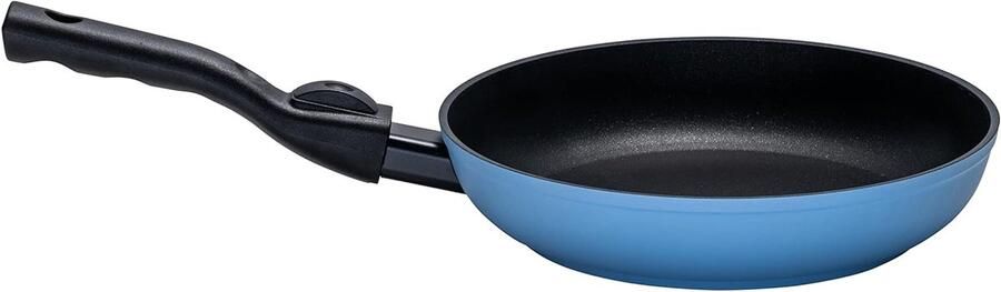 Koekenpan met steel Lekker Koken Afneembare steel 24 cm Blauw