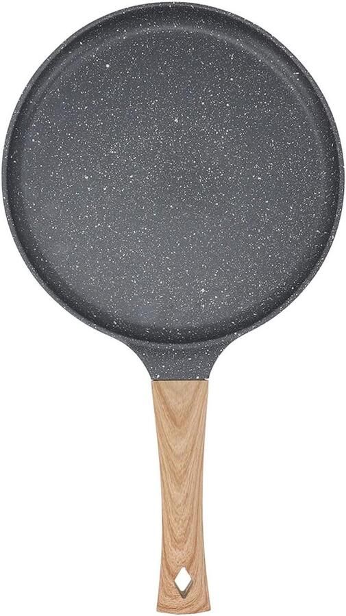 Koekenpan met steel Ontbijt Bakken Antiaanbaklaag 24 cm Zwart