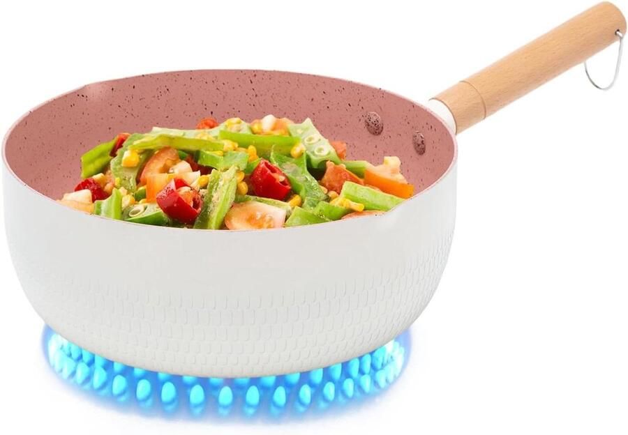 Koekenpan met steel Veelzijdig Koken Non-stick Maifanstone 22 cm Zwart