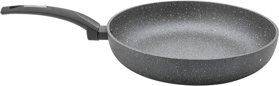 Koekenpan diep Gezond Bakken Onbekrasbaar Steen Coating 30cm Diameter Grijs