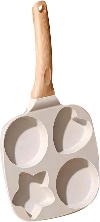 Koekenpan met vier gaten Omeletmaker grillpan Ontbijt bakken Antiaanbaklaag handvat 20 x 20 x 10 cm