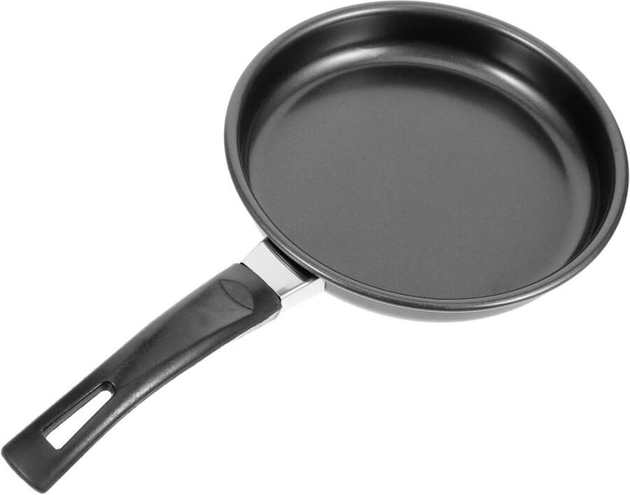 Koekenpan Mini Eierpan Bakplaat Kleine Gerechten Maken Antiaanbaklaag 16 cm Diameter Zwart