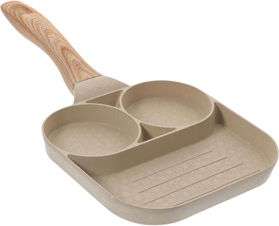 Koekenpan Mini Ontbijt Pan Eieren Bakken Anti-aanbaklaag 4-Gats As Shown