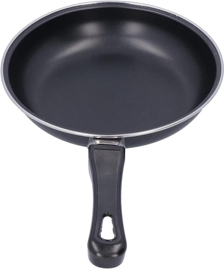 Koekenpan Non-stick Koken op Fornuis Snelle Warmteverdeling 30 cm Zwart