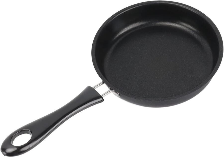 Koekenpan Omelet Pan Gezond Koken Roestvrij Staal 14CM Zilver - Foto 1