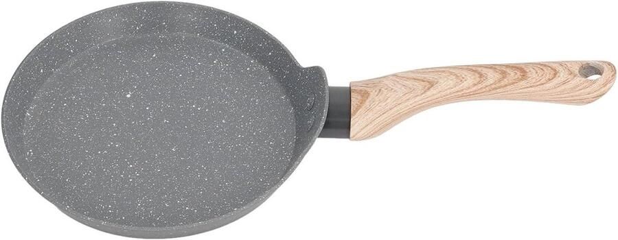 Koekenpan Omeletpan Braadpan Snel Eten Bereiden Gelijkmatige Warmteverdeling Groot Formaat Grijs