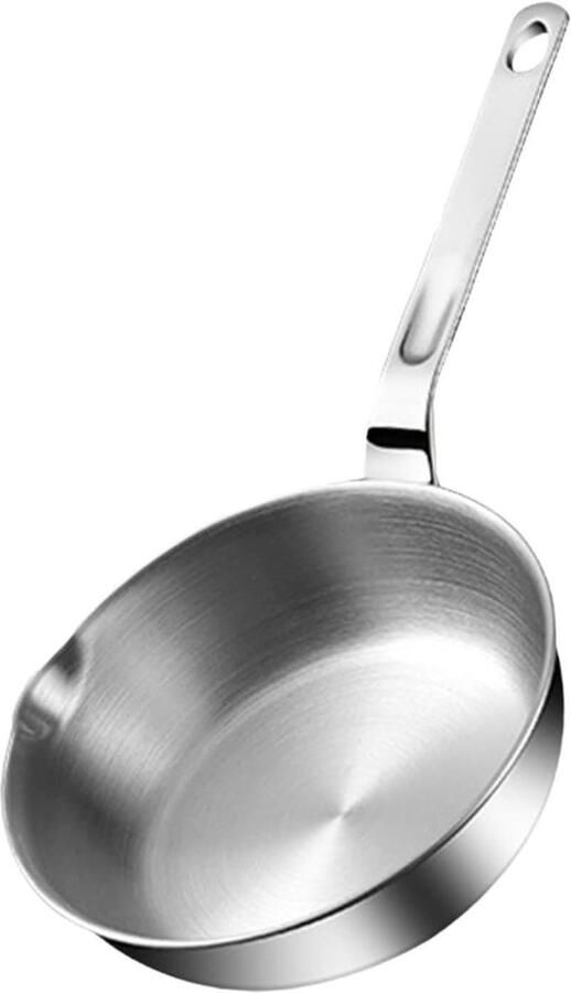 Koekenpan Omeletpan Braadpan Eieren Bakken Antiaanbaklaag 12 cm Zilver