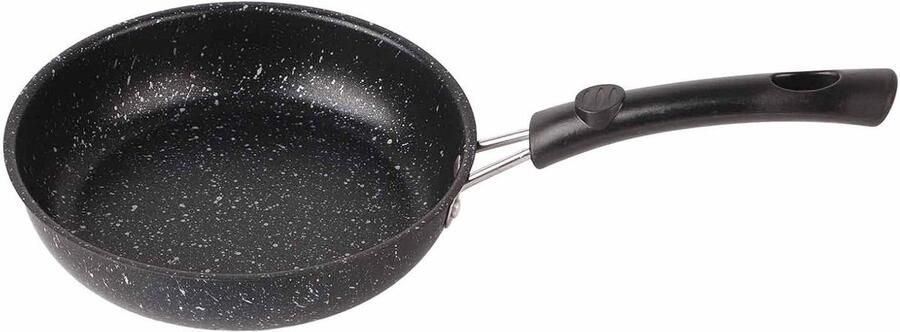 Koekenpan Omeletpan Frituurpan Gezond Koken Antiaanbak Coating 18 cm Zwart